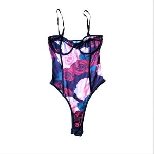 Rose Print Bodysuit